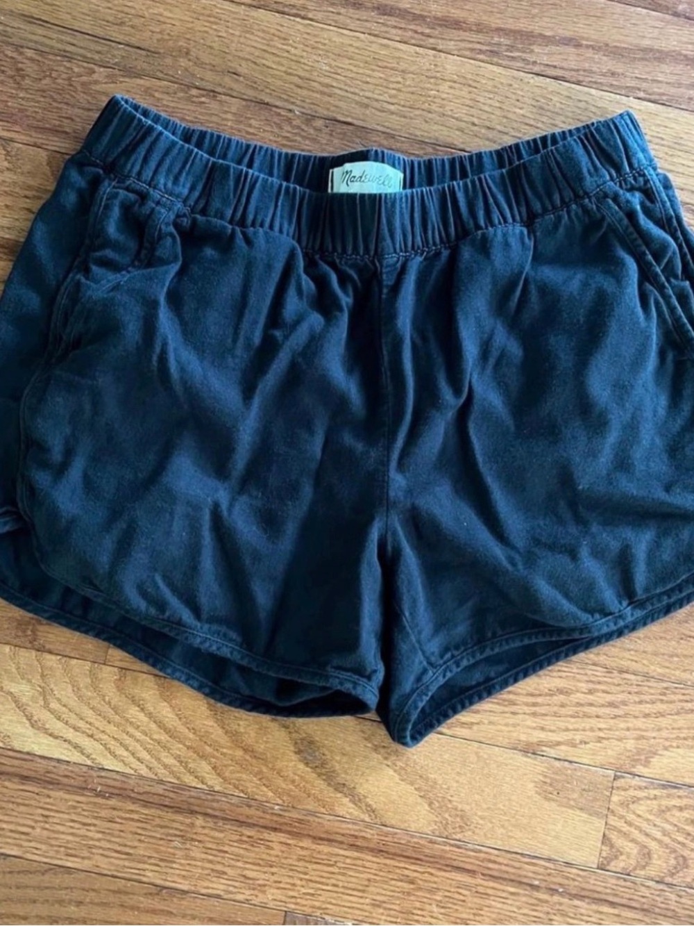 Black Madewell Pull On Elastic Shorts XS